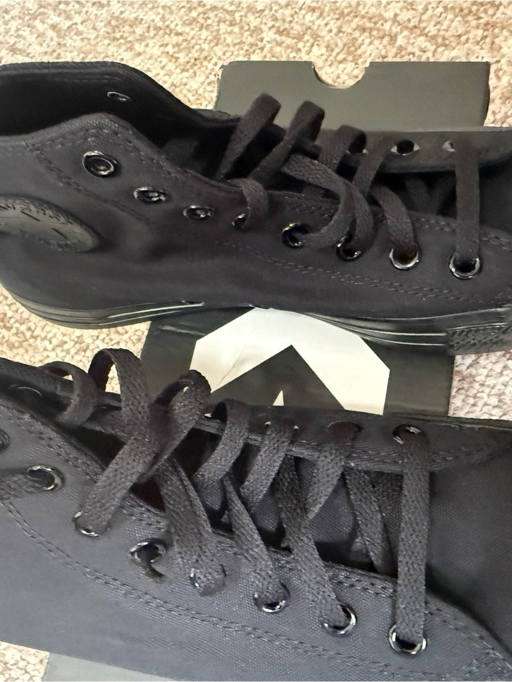 Converse Black High Top Men’s Canvas Sneakers - Picture 3 of 4